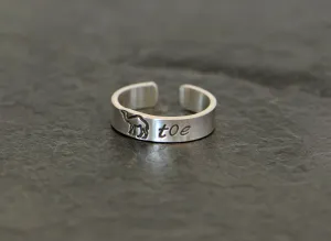 Camel toe sterling silver toe ring