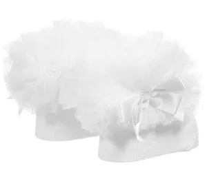 Caramelo Kids White Tutu Socks With Bow
