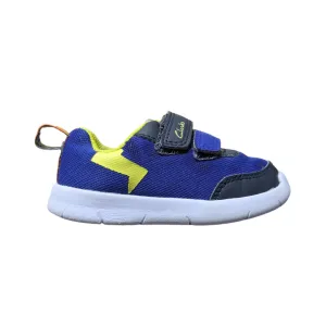 Clarks Boys ATH YELL T Blue Combi Velcro Shoe (Kids F Fit) Size UK 5 / EU 21 / US 5.5