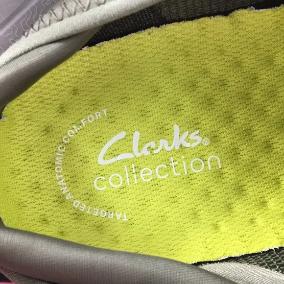 Collection by Clarks Davis Low Mens LeatherTextile Casual Trainers Size 11.5 NIB