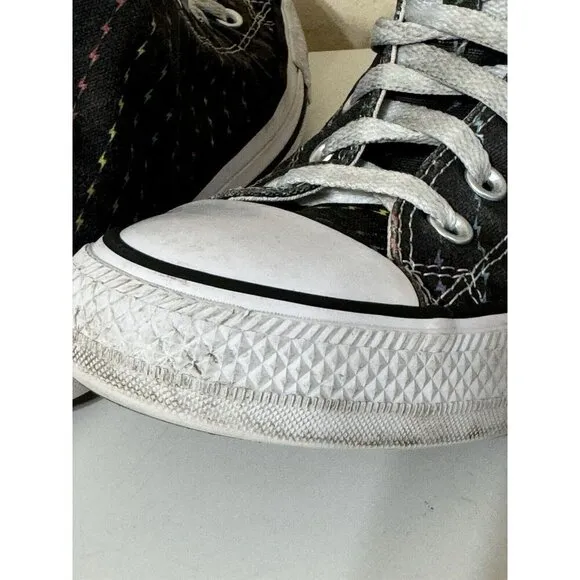 Converse All Star Rainbow Bolt High Tops Unisex Men 7 Women 9 Pride Lightening
