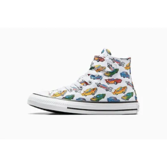 CONVERSE Youth Kid 's High Tops Chuck Taylor Easy-On Cars Size 2.5