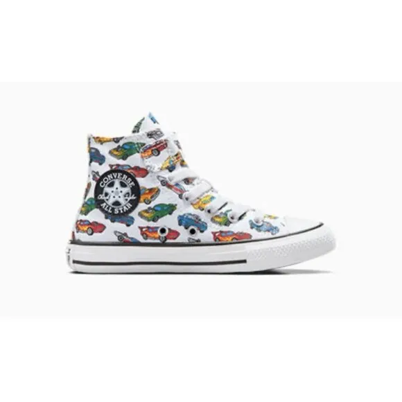 CONVERSE Youth Kid 's High Tops Chuck Taylor Easy-On Cars Size 2.5