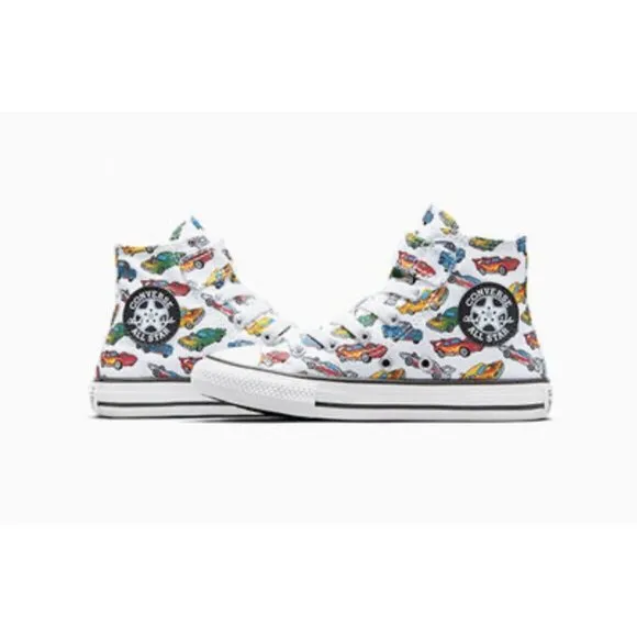 CONVERSE Youth Kid 's High Tops Chuck Taylor Easy-On Cars Size 2.5
