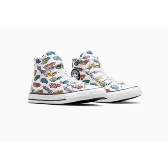 CONVERSE Youth Kid 's High Tops Chuck Taylor Easy-On Cars Size 2.5