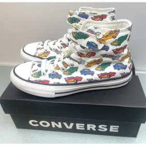 CONVERSE Youth Kid 's High Tops Chuck Taylor Easy-On Cars Size 2.5