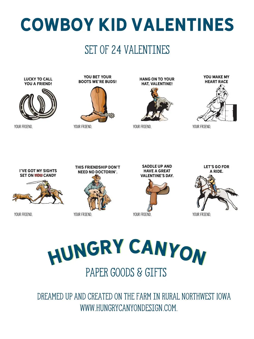 Cowboy Kid Valentines