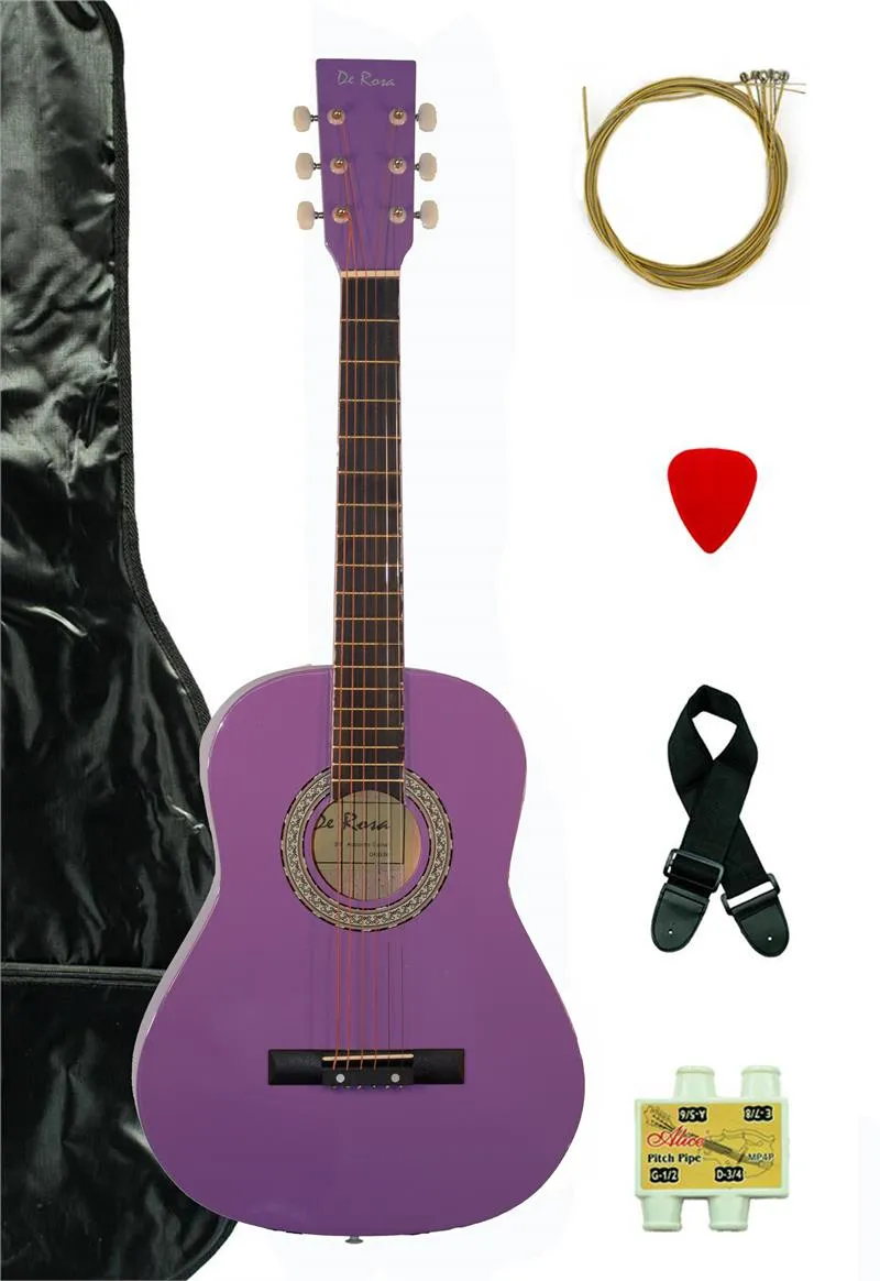 De Rosa USA 36" Acoustic Classical Guitar Complete Package