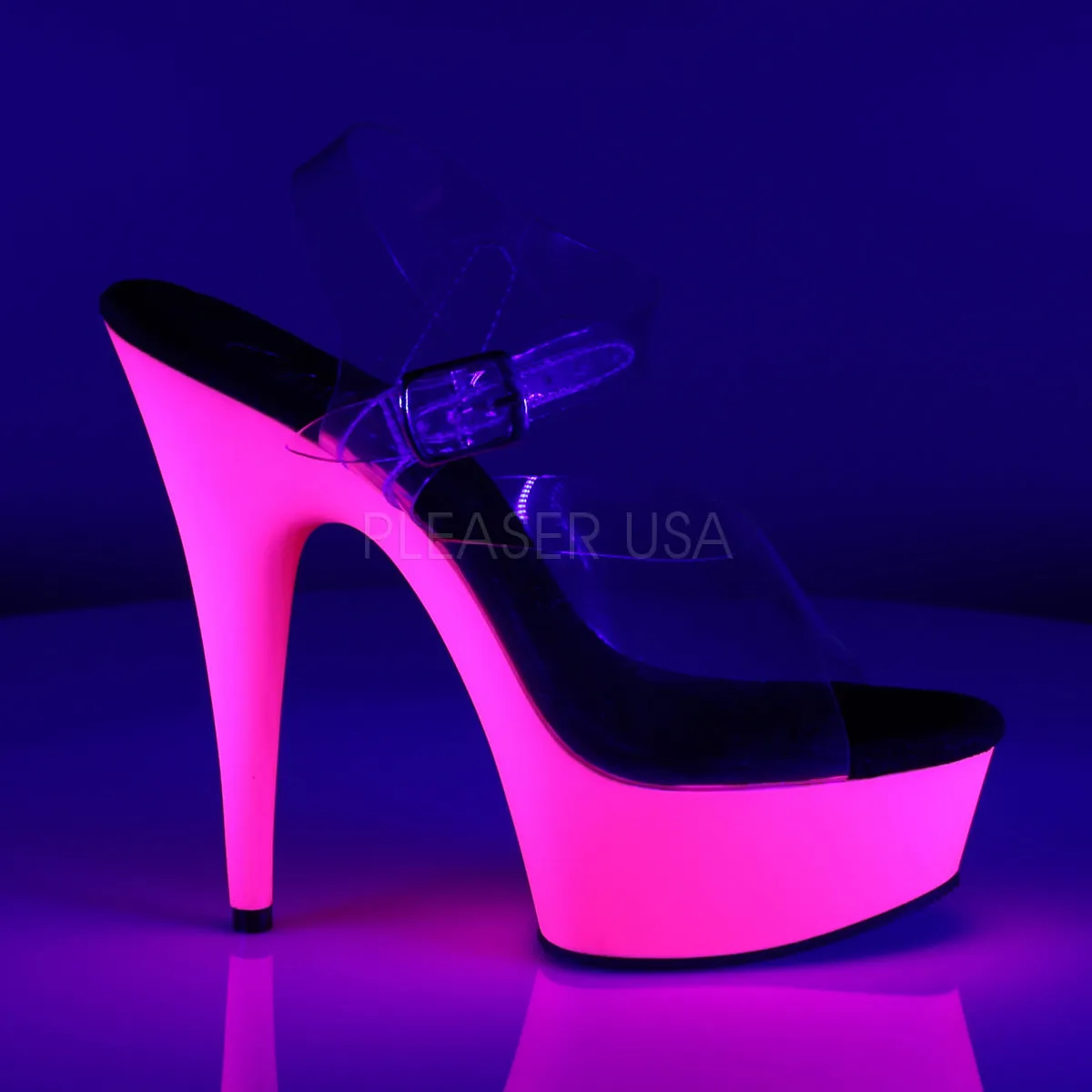DELIGHT-608UV  Clear/Neon Pink