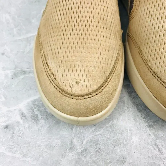 Ecco Collin 2.0 Mens‎ Size 8 Shoes Tan Leather Slip On Comfort Driving Shoes