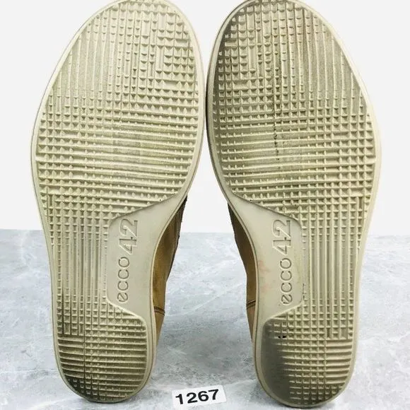 Ecco Collin 2.0 Mens‎ Size 8 Shoes Tan Leather Slip On Comfort Driving Shoes