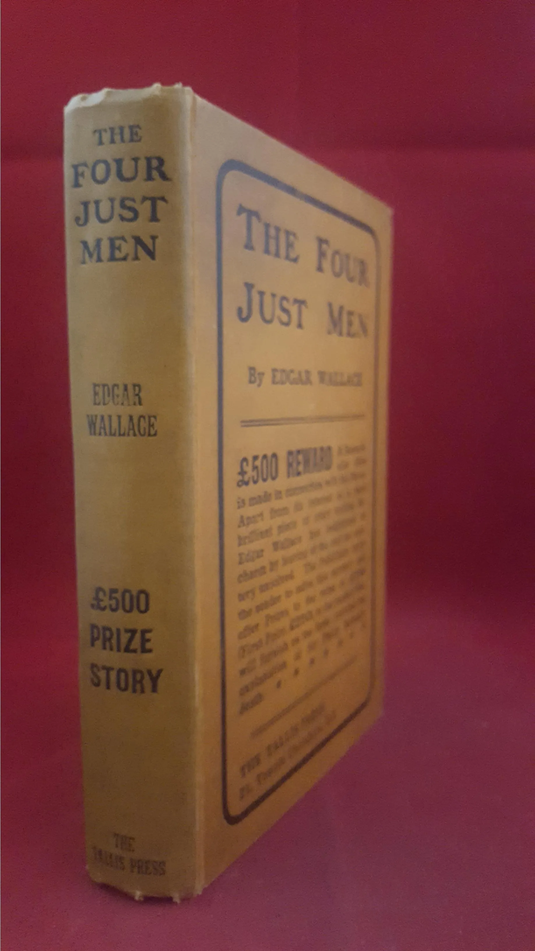 Edgar Wallace - The Four Just Men, Tallis Press, 1905, First Edition