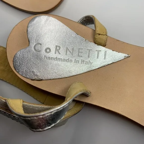 Euc CoRNETTI Ankle Strap Sandal, Handmade in Italy