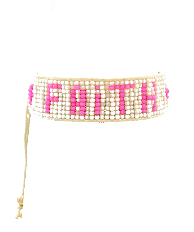 FAITH  BEADED BRACELET