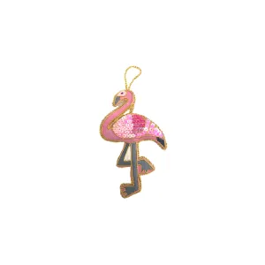 Flamingo Beaded Ornament