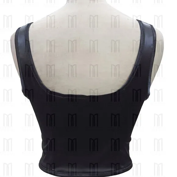 Fullbust Lycra front lacing shoulder straps Top with closed back Double Lycra li