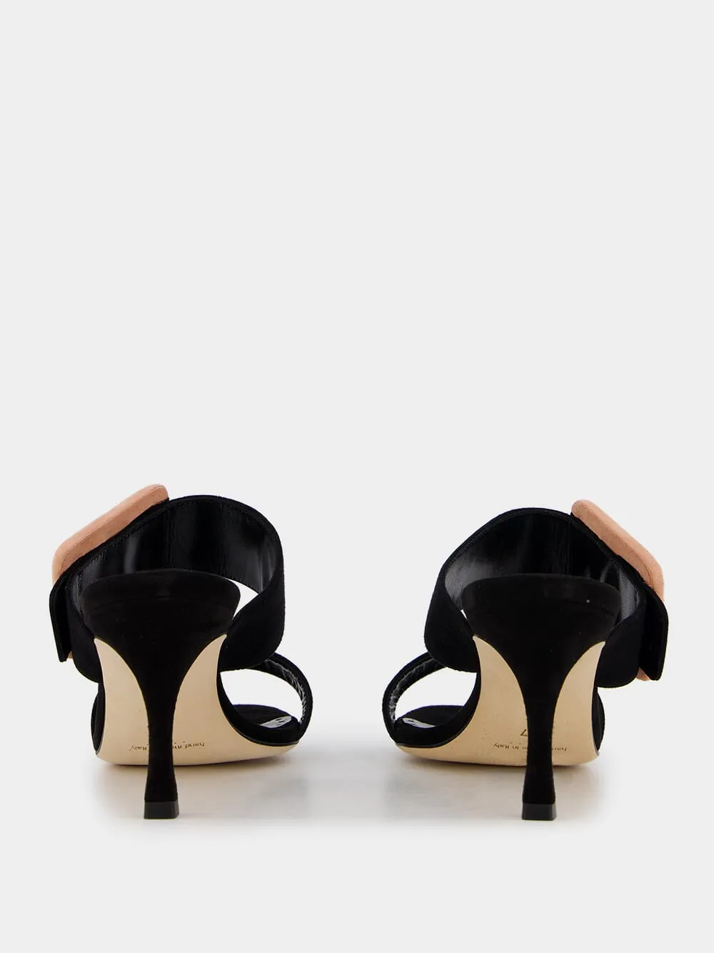 Gable Suede Buckle Open-Toe 70mm Mules