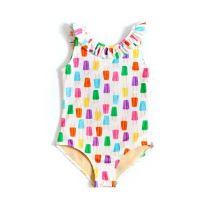 Girl’s Ruffled One-Piece Swimsuit Lickety Split