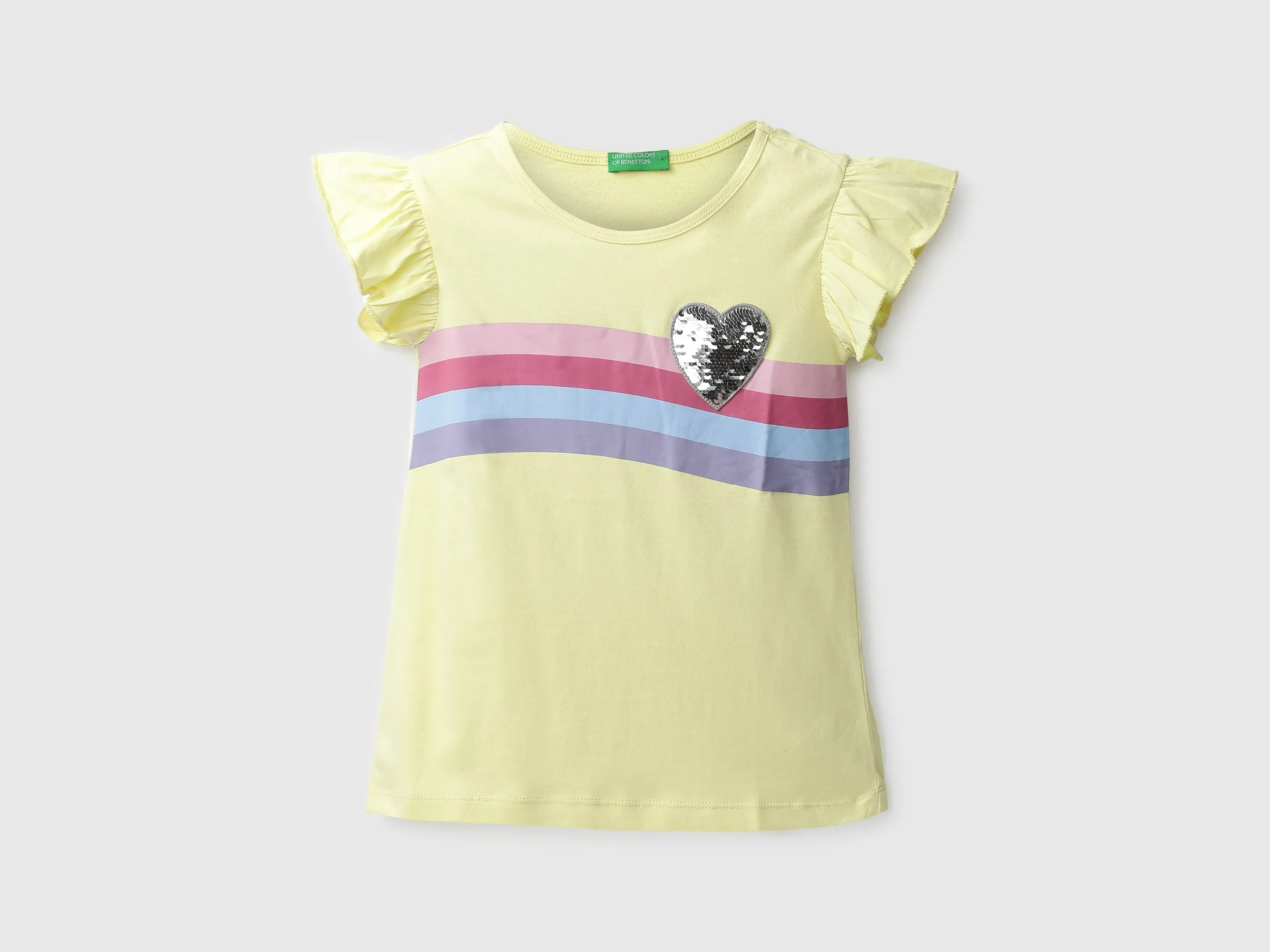 Girls Striped Round Neck Top