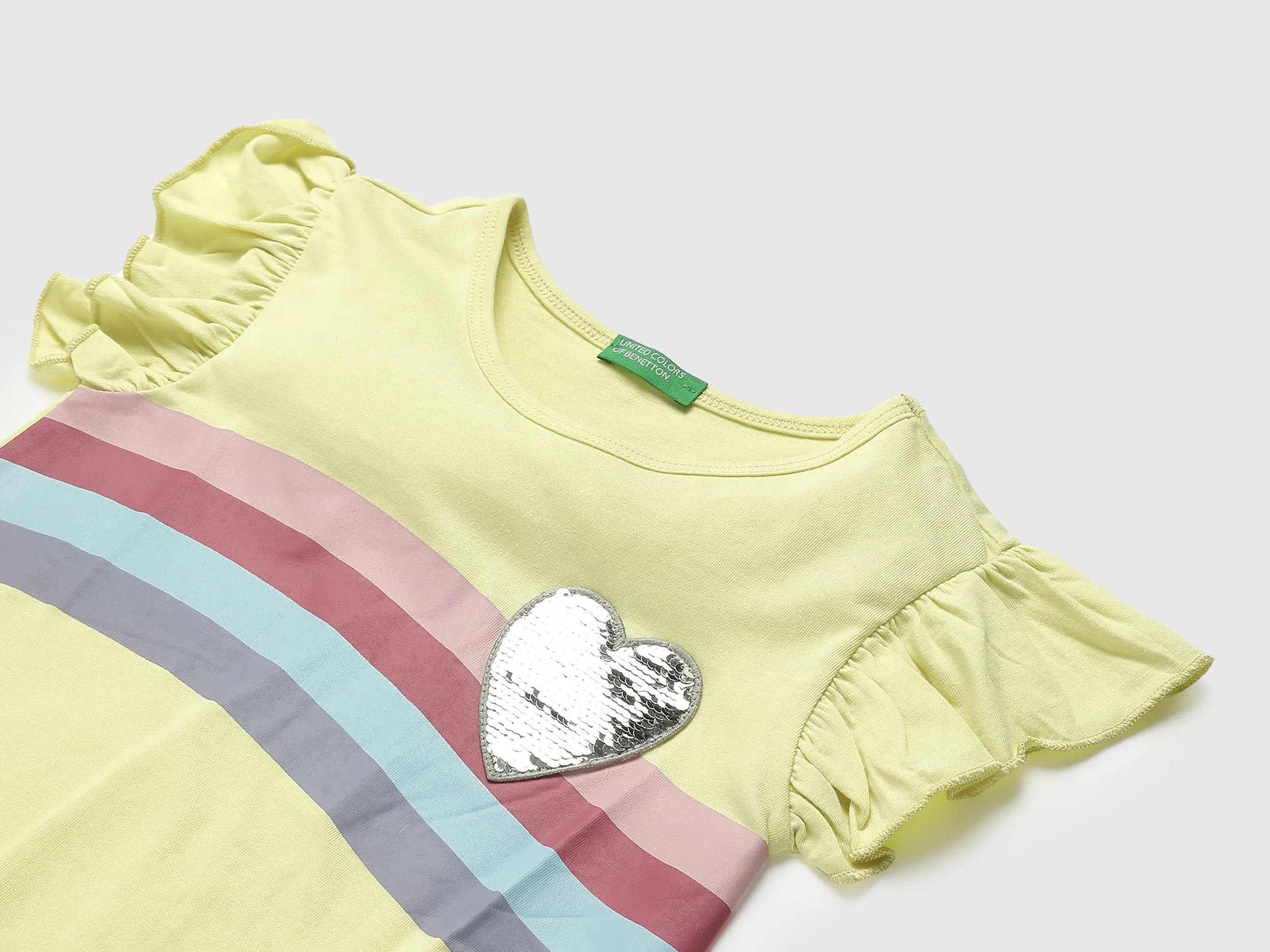 Girls Striped Round Neck Top
