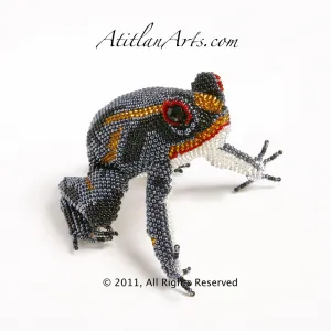 Gray, Black & Orange Frog Striped 03 [Frogs]