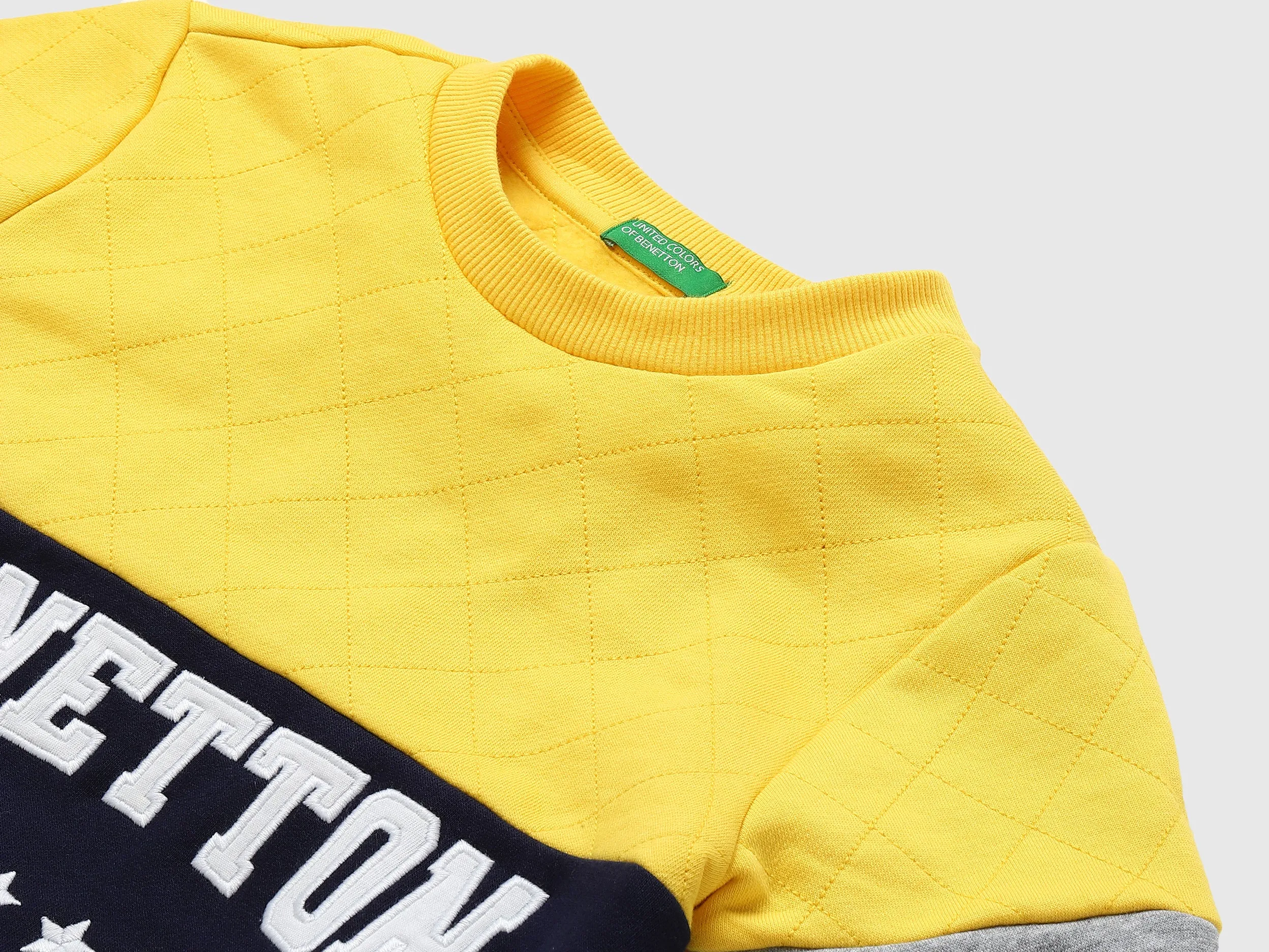 Green And Yellow Embroidered Sweatshirt