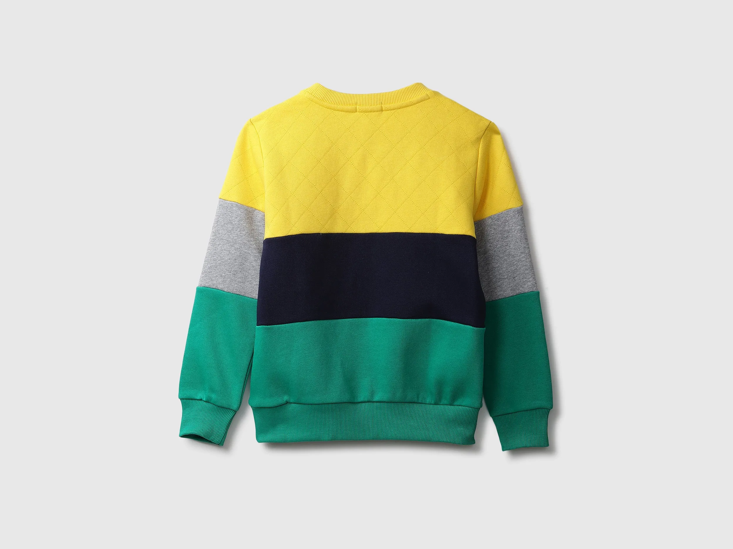 Green And Yellow Embroidered Sweatshirt