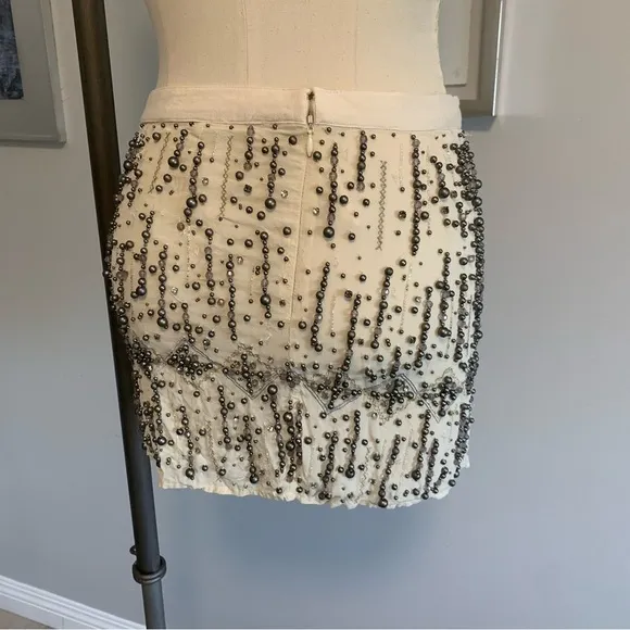 Gryphon New York Beaded Silk Skirt