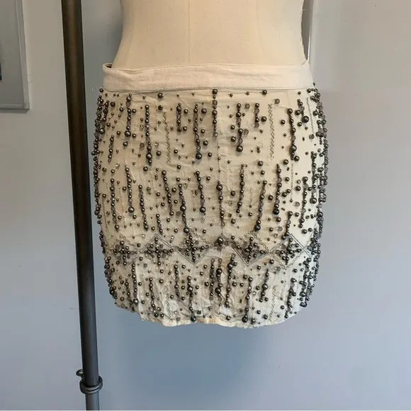Gryphon New York Beaded Silk Skirt