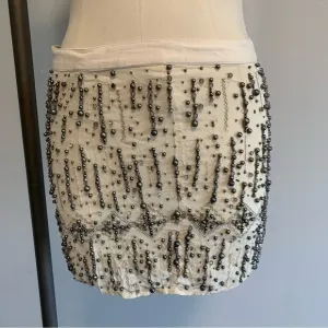 Gryphon New York Beaded Silk Skirt