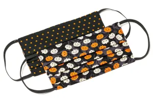 Halloween Pumpkins Reversible Cloth Face Masks (2)