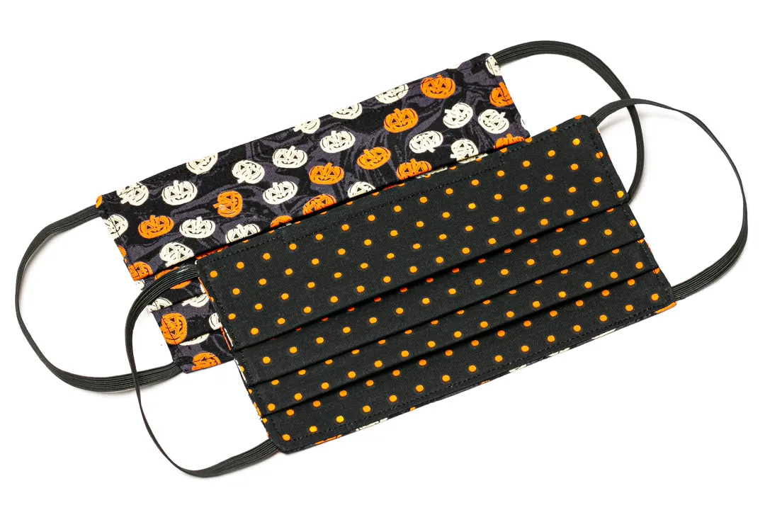 Halloween Pumpkins Reversible Cloth Face Masks (2)