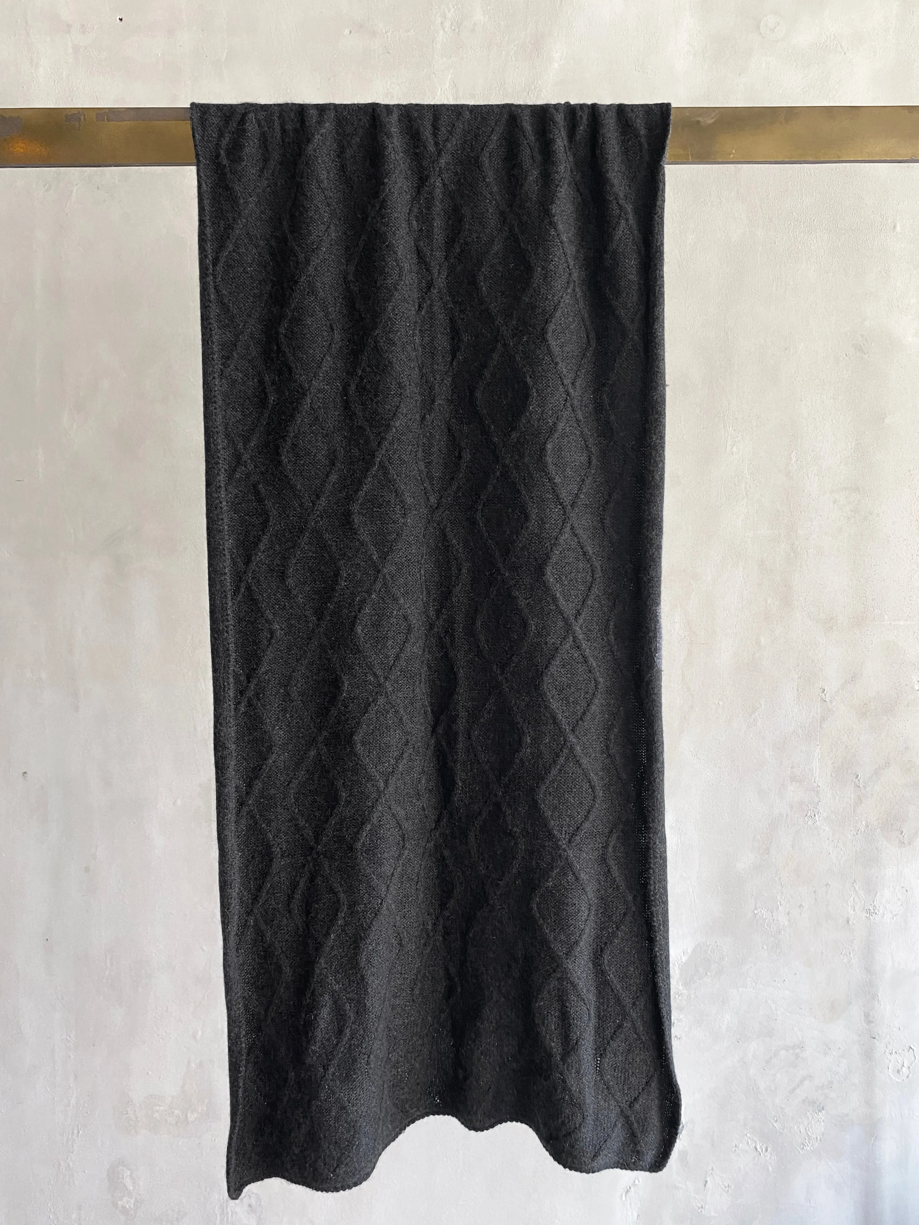 Hand-Knitted Cashmere Scarf