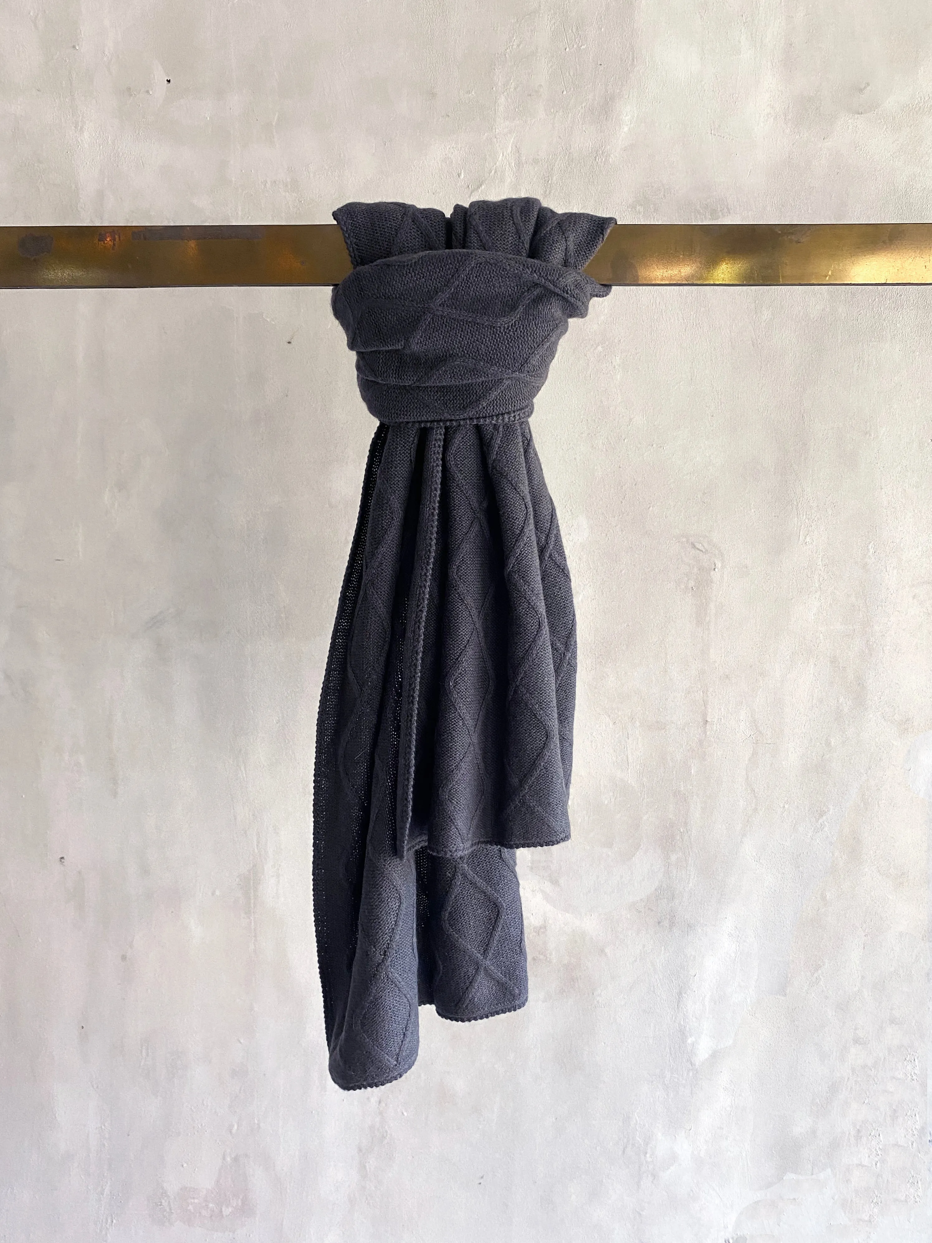Hand-Knitted Cashmere Scarf