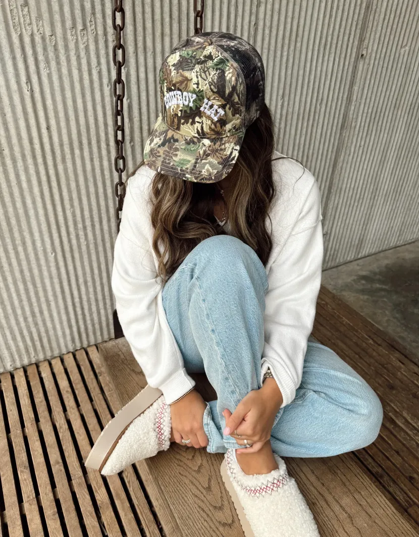 Holiday Spice Sherpa Platform Slippers
