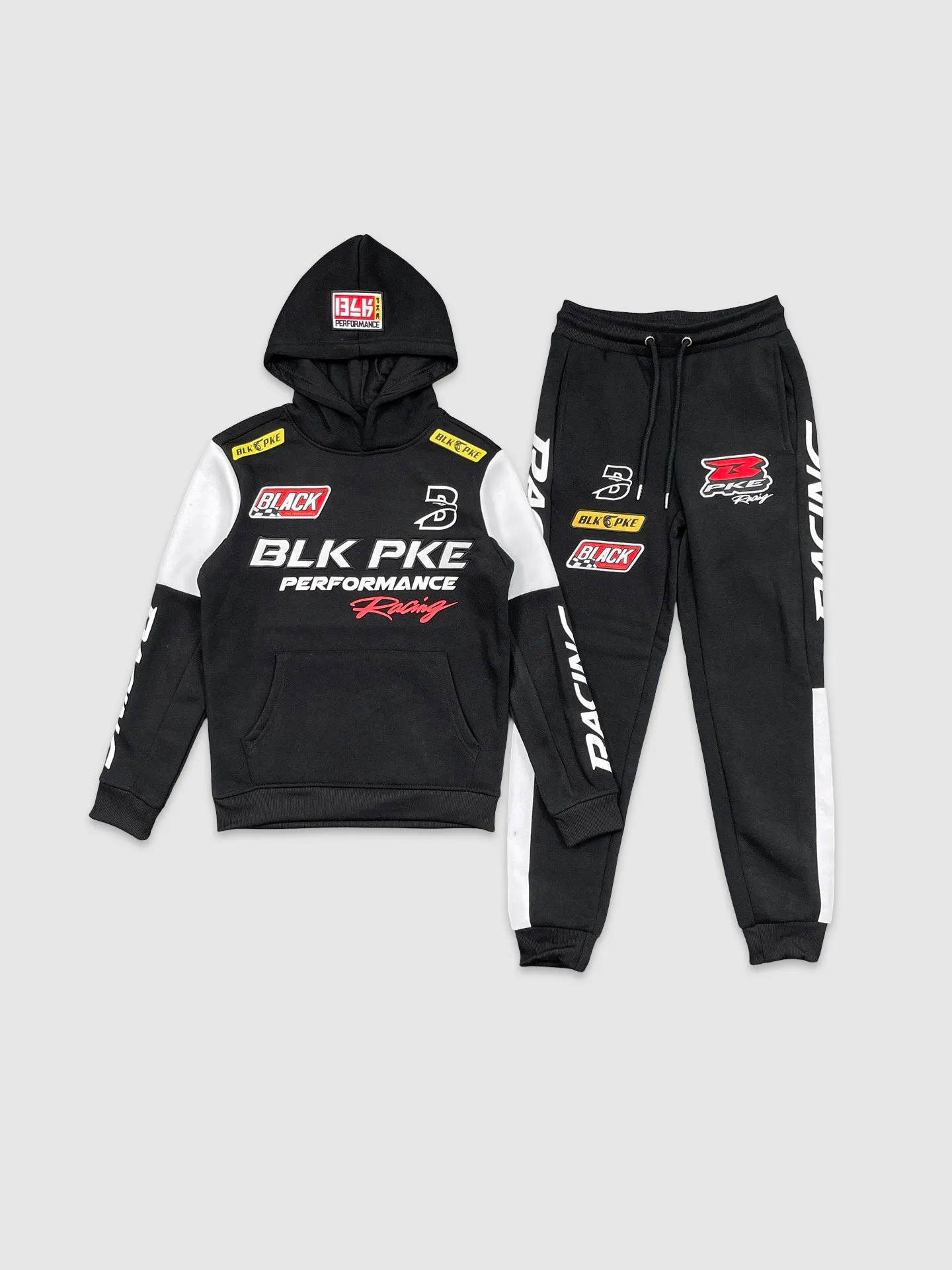 INN-FB2442SKSET-Kid's Racing Colorblock Hoodie Set