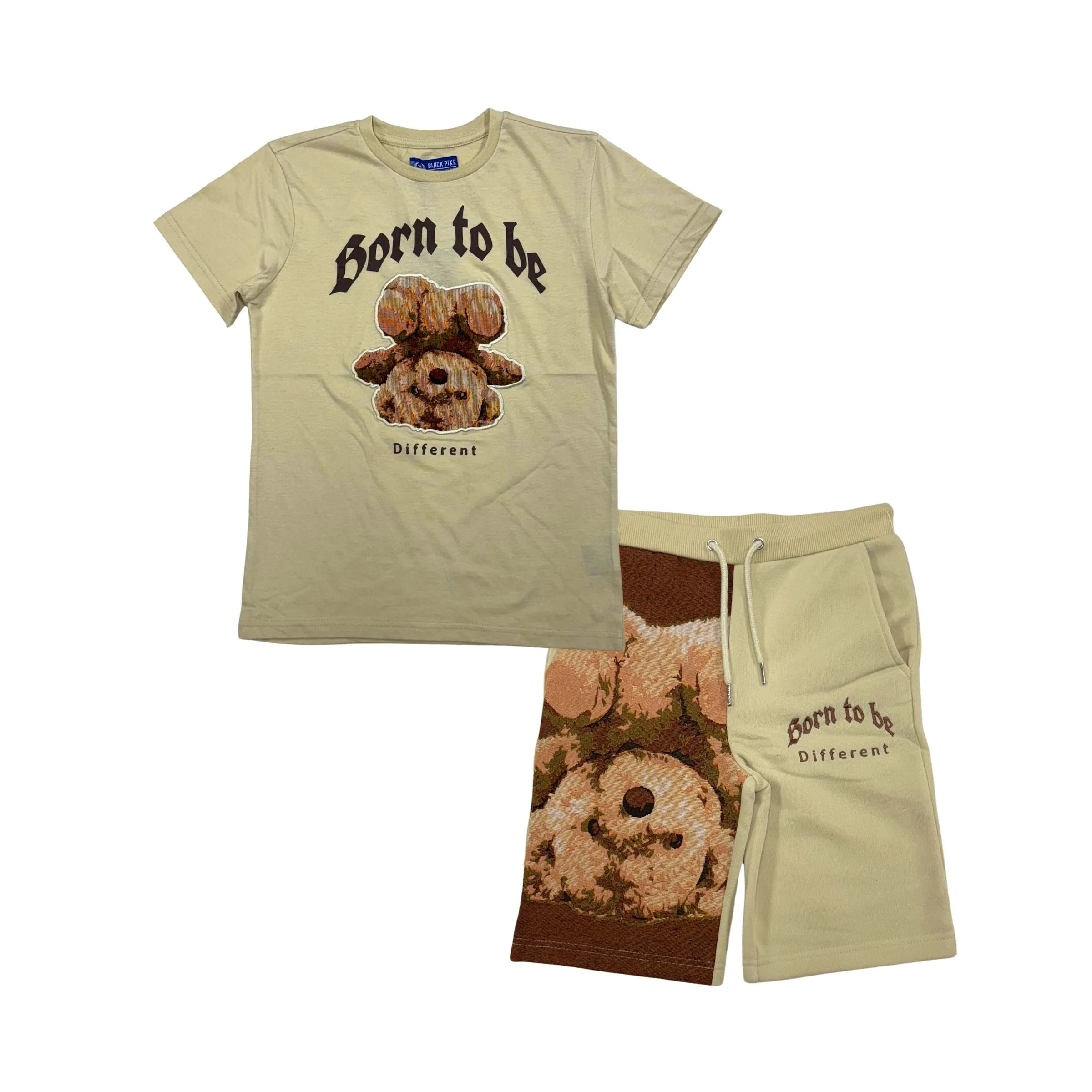 INN-SB1503SK-Kid's Born To Be Tee Shorts Set