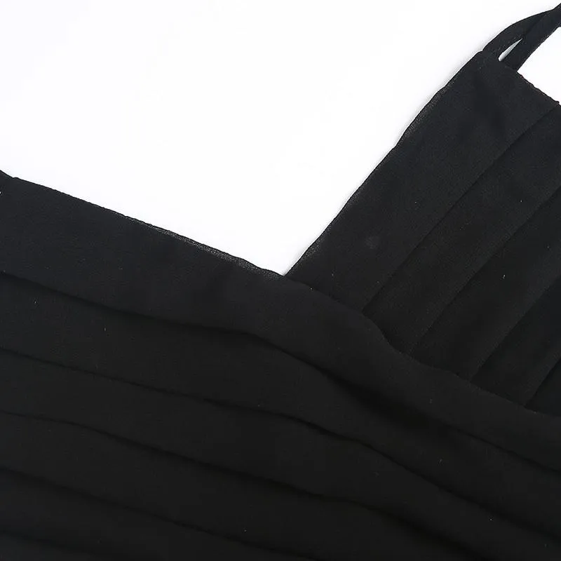 Jemma Black Chiffon A Line Dress