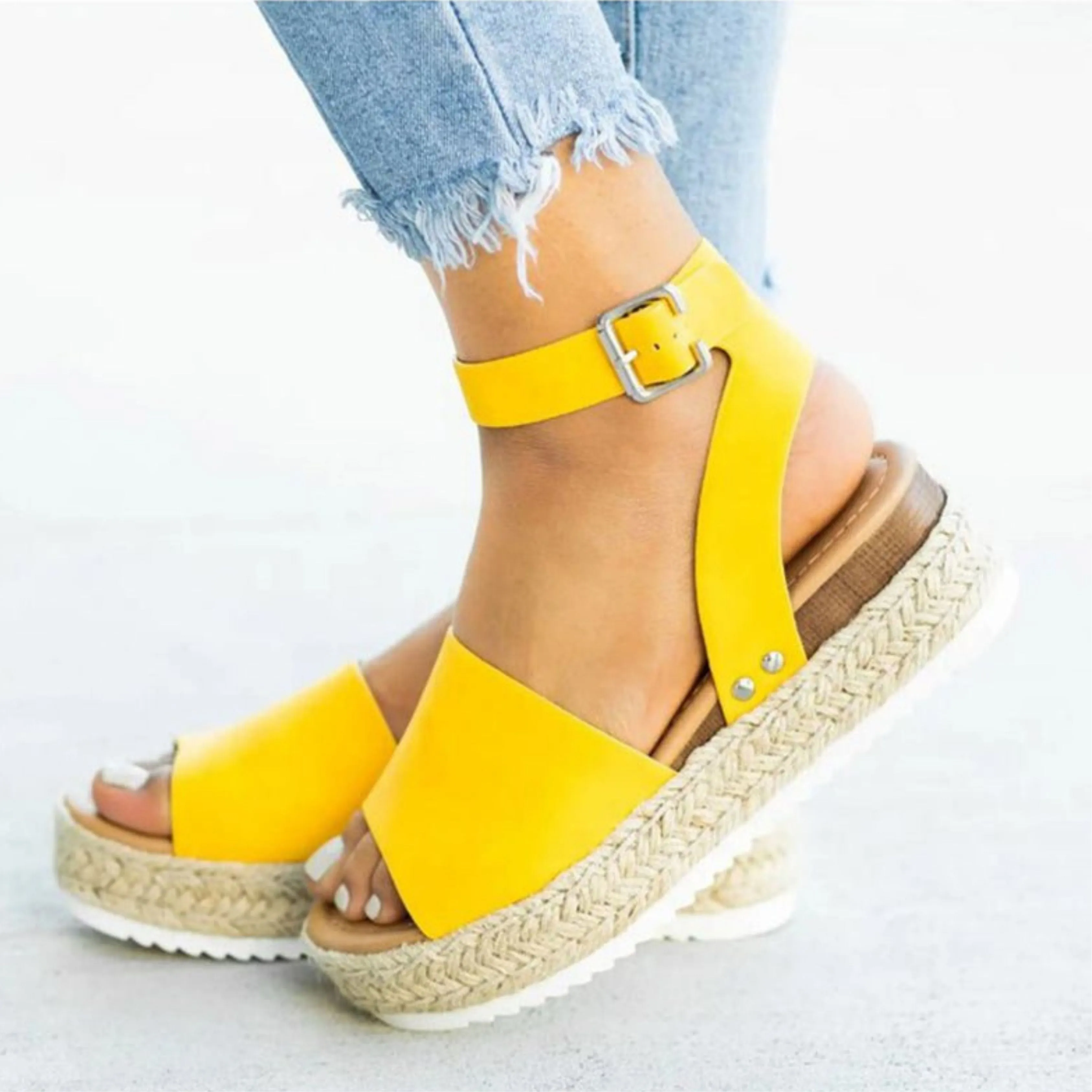 Jimena® | Women's platform sandals with adjustable ankle strap