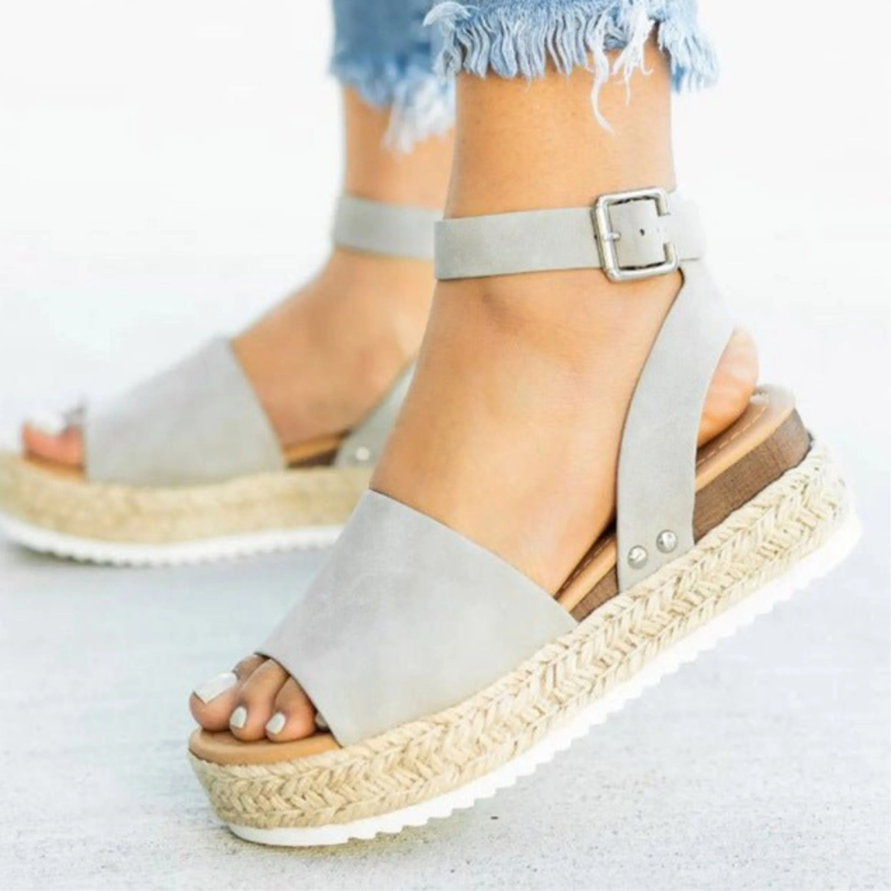 Jimena® | Women's platform sandals with adjustable ankle strap