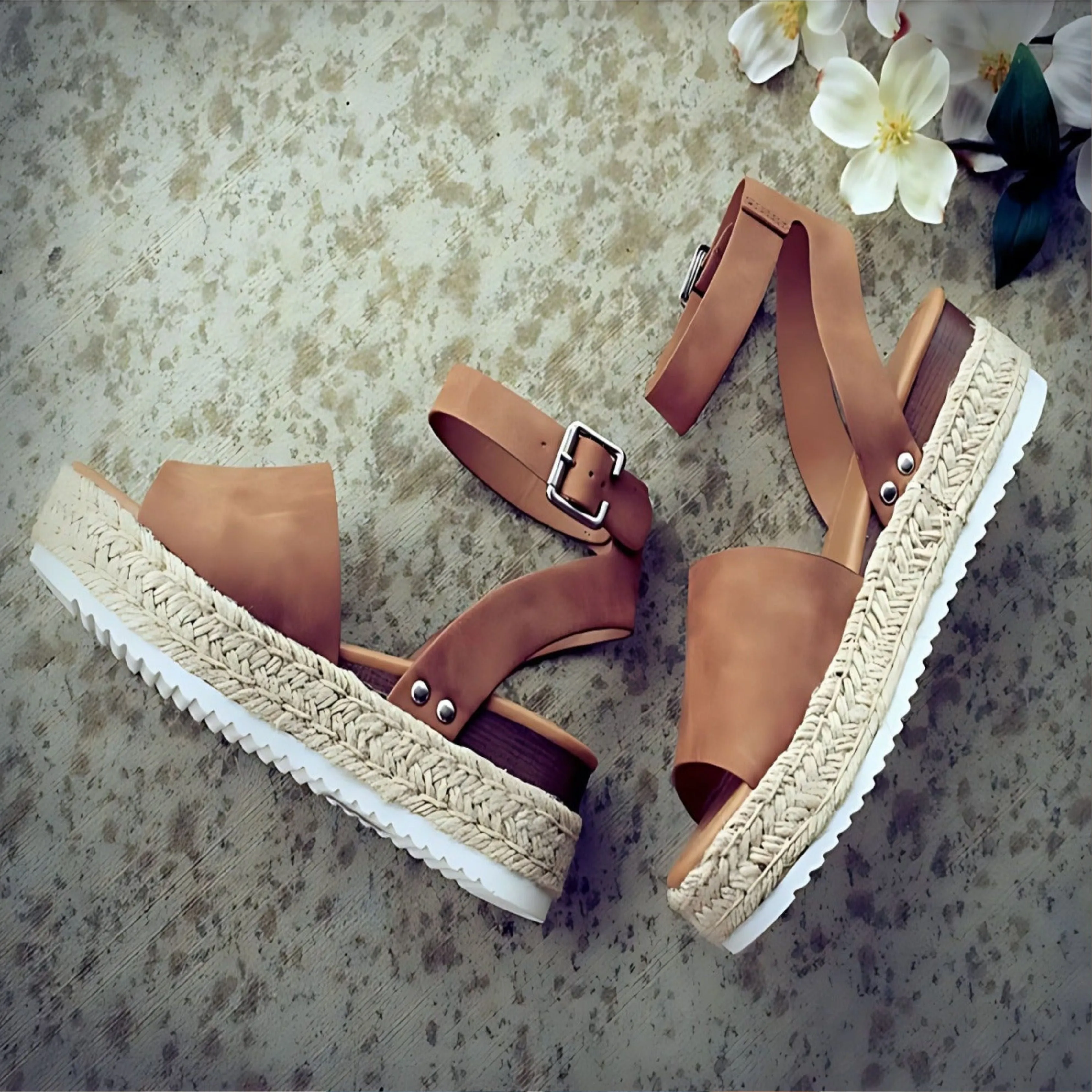 Jimena® | Women's platform sandals with adjustable ankle strap