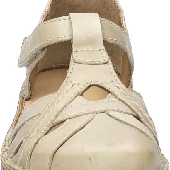 Josef Seibel Rosalie 29 Women's Closed Toe Leather Sandal In Cream NIB EU 36