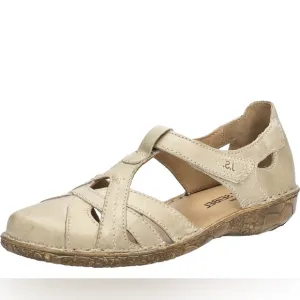 Josef Seibel Rosalie 29 Women's Closed Toe Leather Sandal In Cream NIB EU 36
