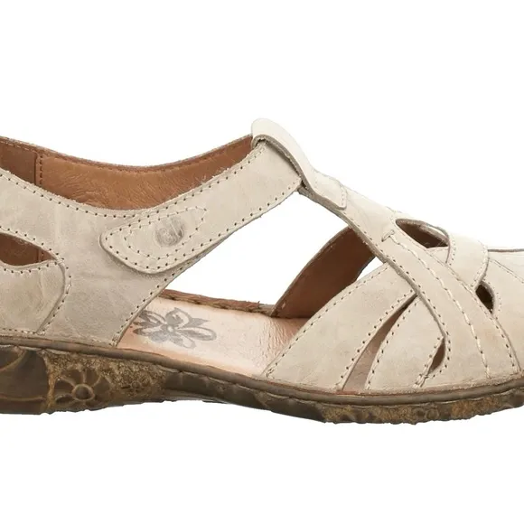 Josef Seibel Rosalie 29 Women's Closed Toe Leather Sandal In Cream NIB EU 36