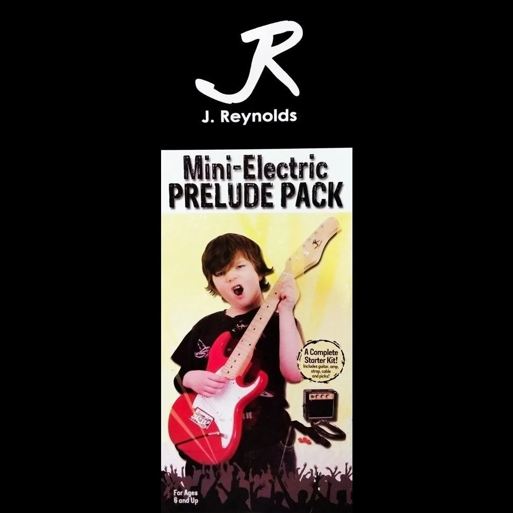 J.Reynolds Mini ST Electric Guitar Prelude Starter Pack in Black