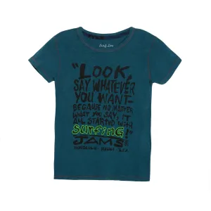 Kids "Look" Teal Tee