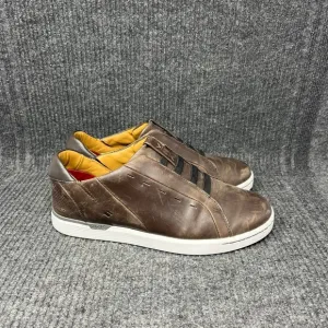 Kizik New York Court Hands Free Slip On Shoes Brown Leather Mens Size 10 M