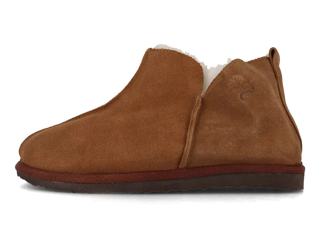 Lammbock 'Shearlock' luxurious lambskin slippers, camel brown