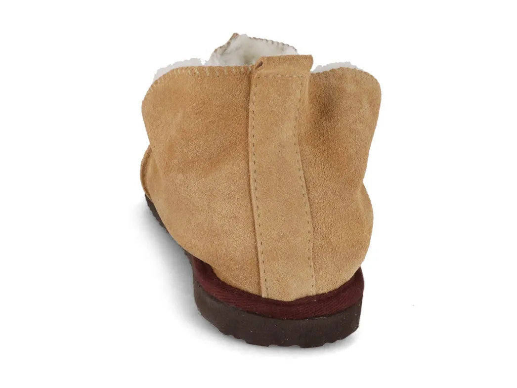 Lammbock 'Shearlock' luxurious lambskin slippers, camel brown