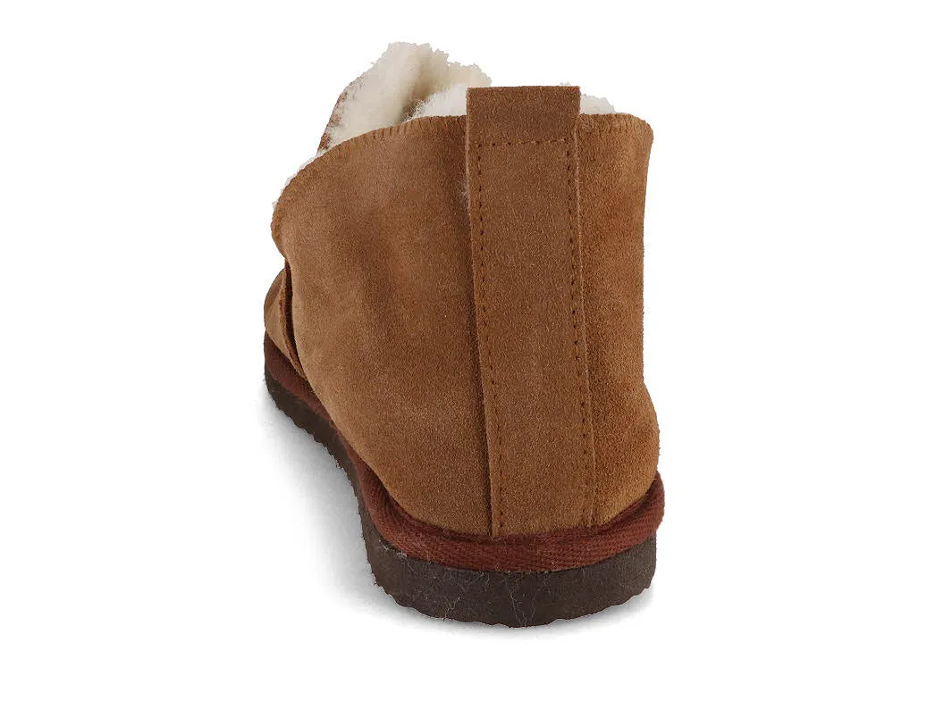 Lammbock 'Shearlock' luxurious lambskin slippers, camel brown